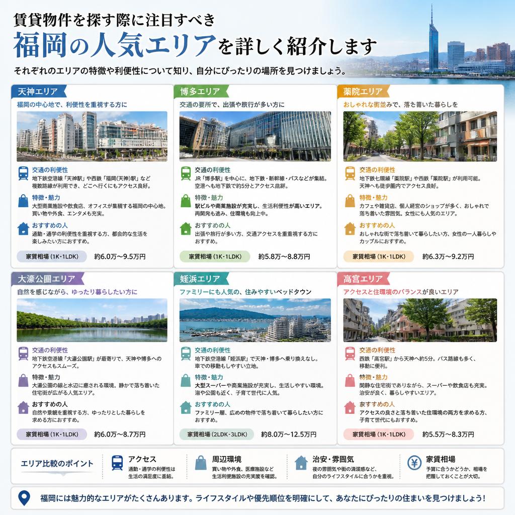福岡のおすすめエリア紹介