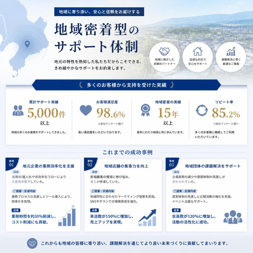 実績あるサポート体制