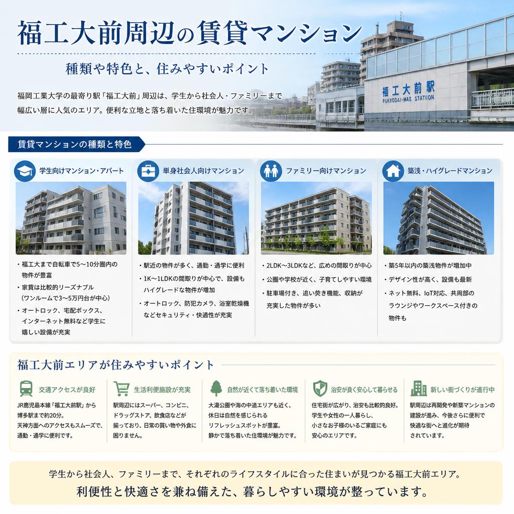 福工大前エリアの賃貸マンション