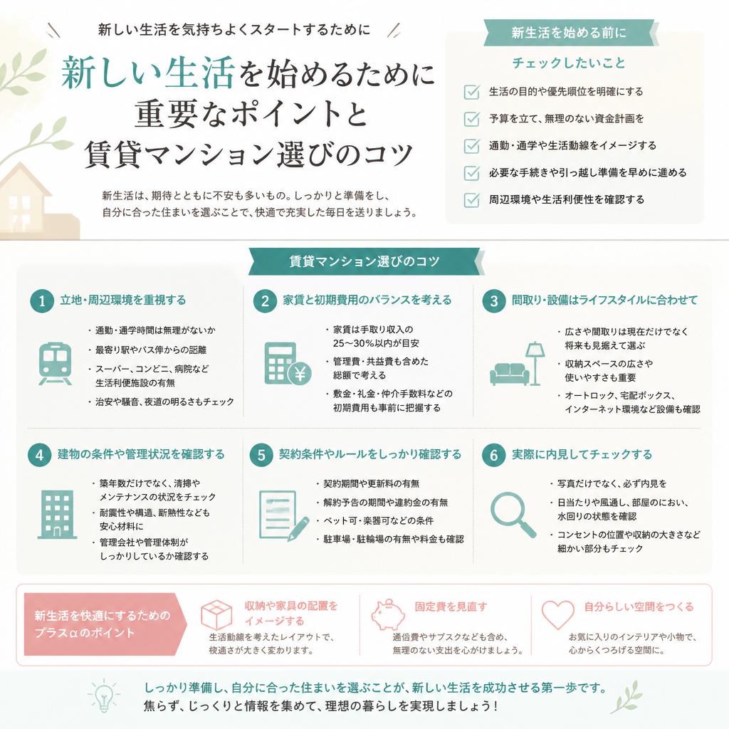 新生活をスタートするために