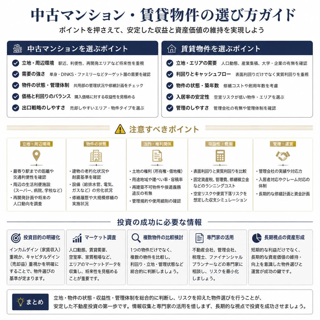 投資物件の選び方