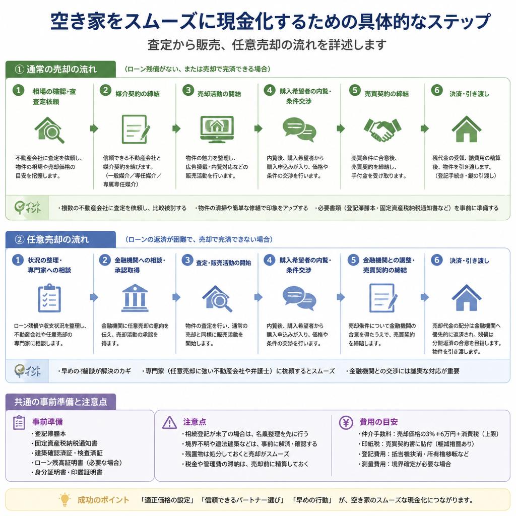空き家を現金化するステップ